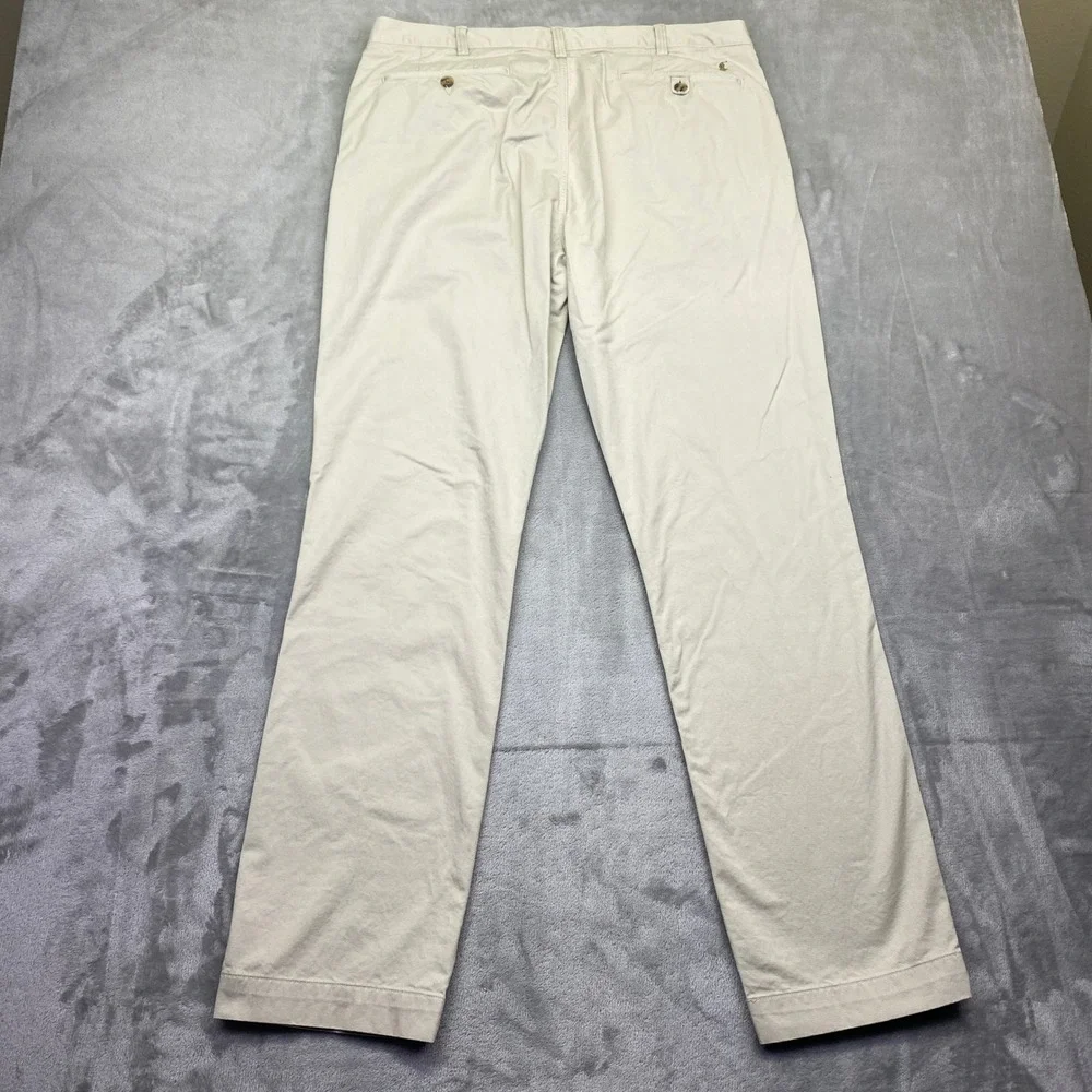 Polo Ralph Lauren Men Sz 36 Khaki Stretch‎ Straight Fit Chino Pants Tan Preppy